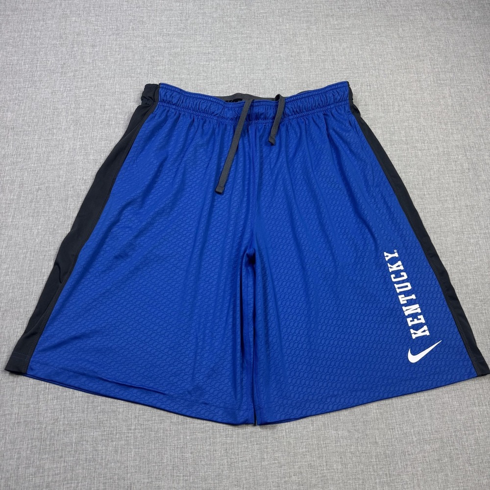 Nike Kentucky Wildcats Shorts Men L Blue NCAA Basketball Dri-FIT Lined Elastic